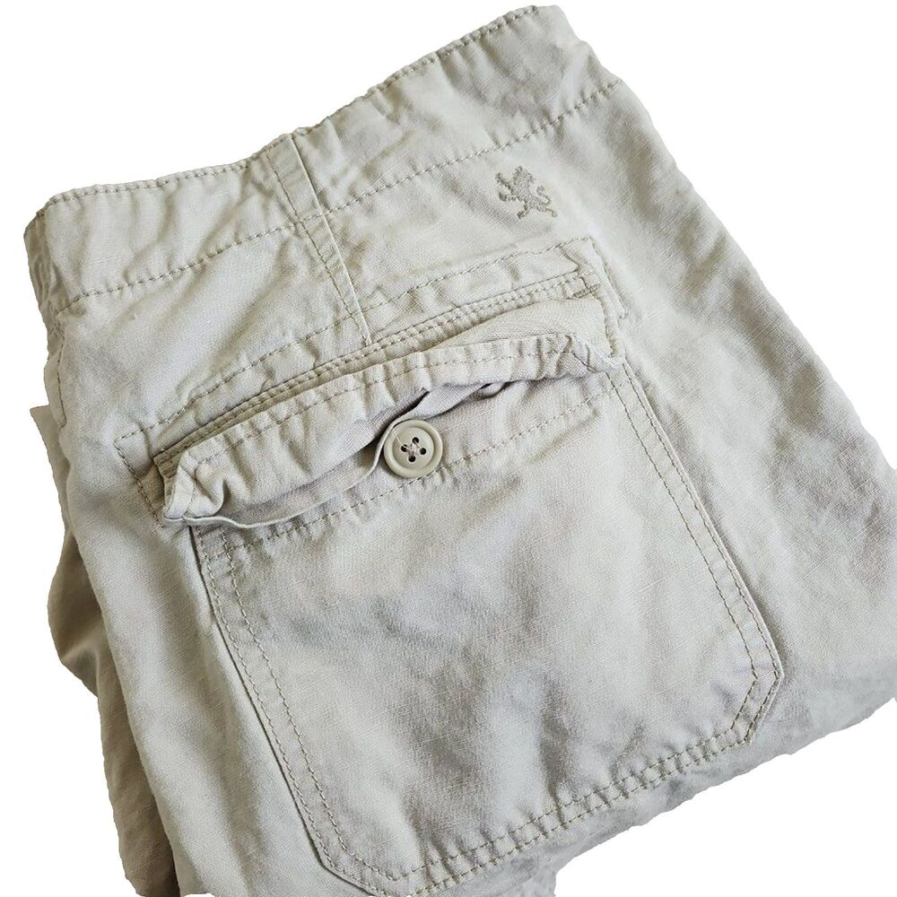 Express Women's Classic Khaki Casual Straight Leg Pants w/Drawstring, Size Large